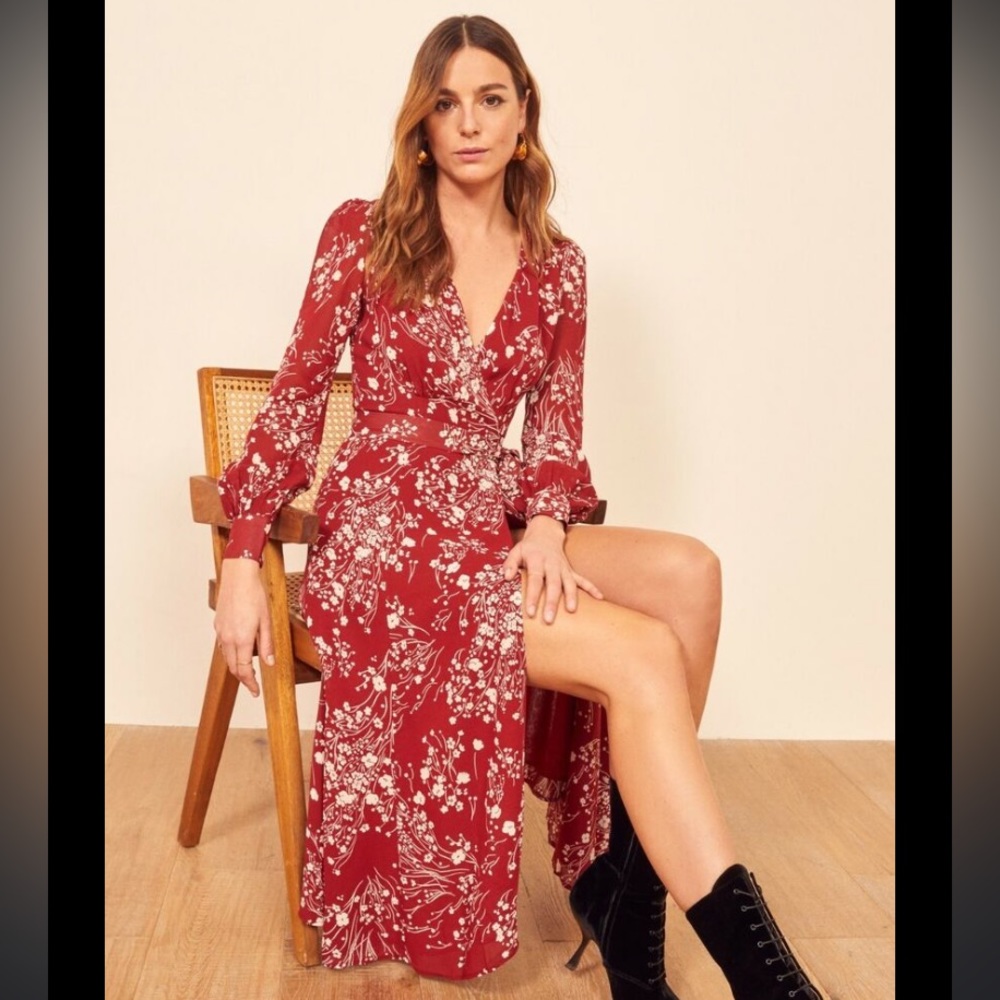 Susanna Bryce Reformation floral wrap dress